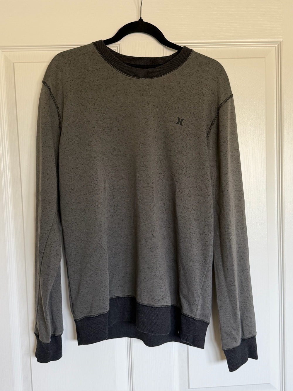 Hurley Men's Two-Tone Gray Crewneck Sweatshirt